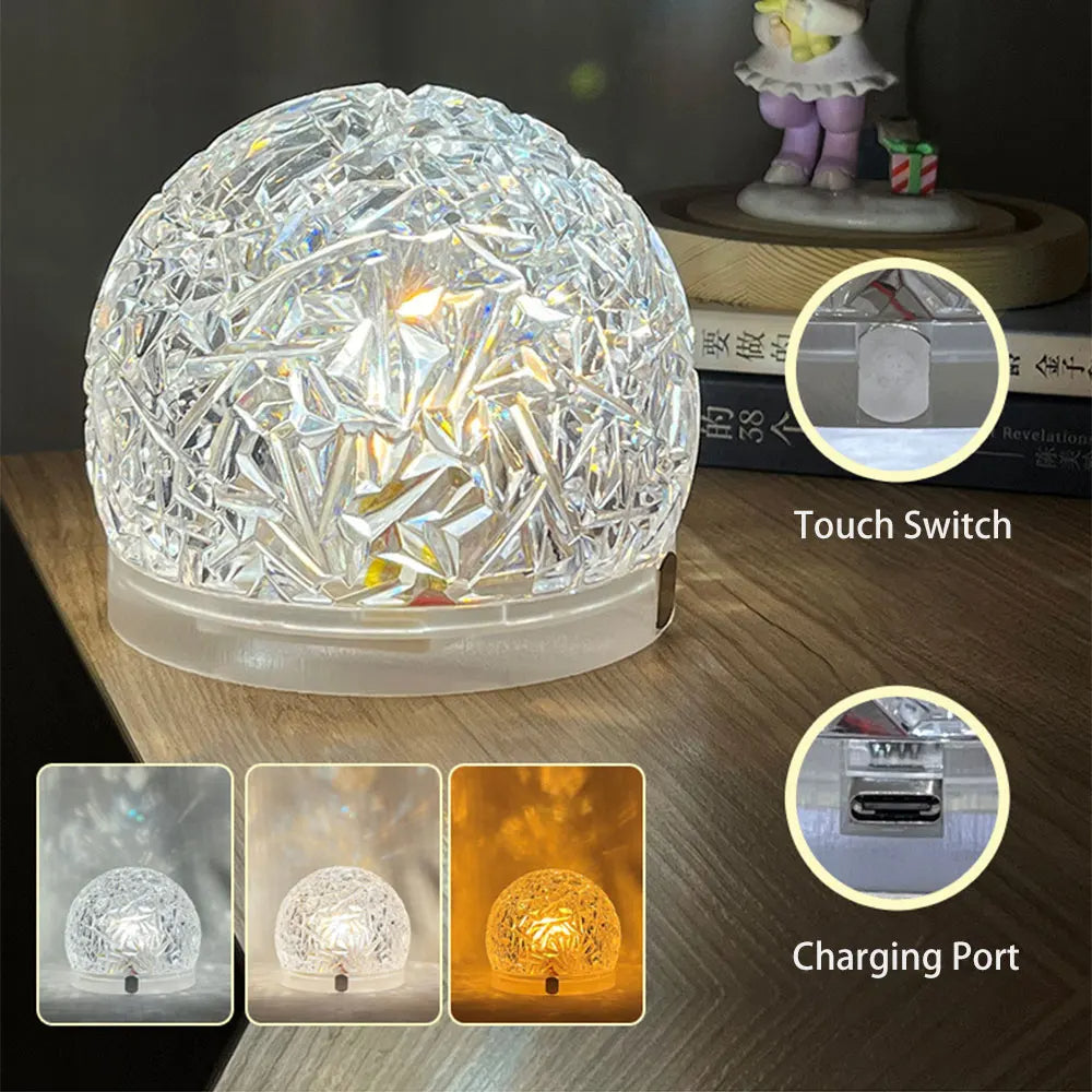 (ALMOST SOLD OUT) Crystal Wave Color Changing Touch Control + Remote Control Lamp