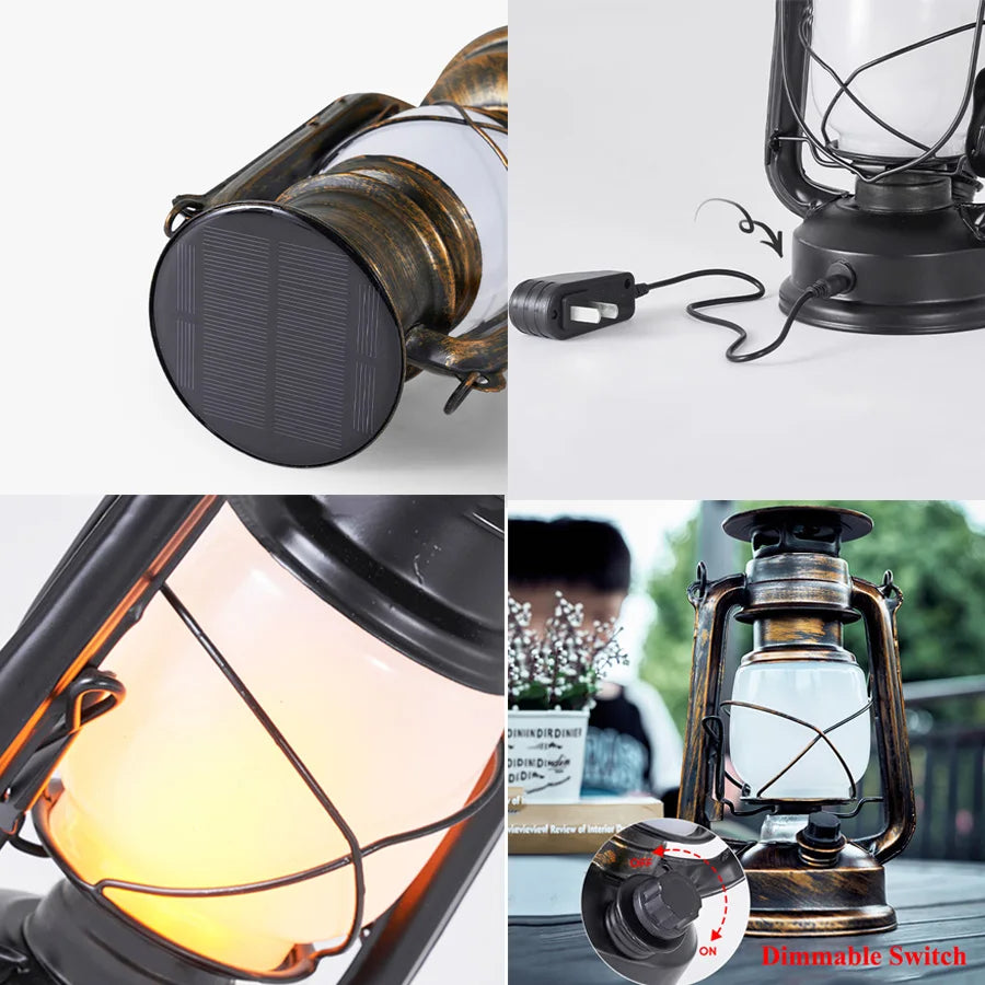 Rustic led lanterns - LED Vintage Kerosene Lamp