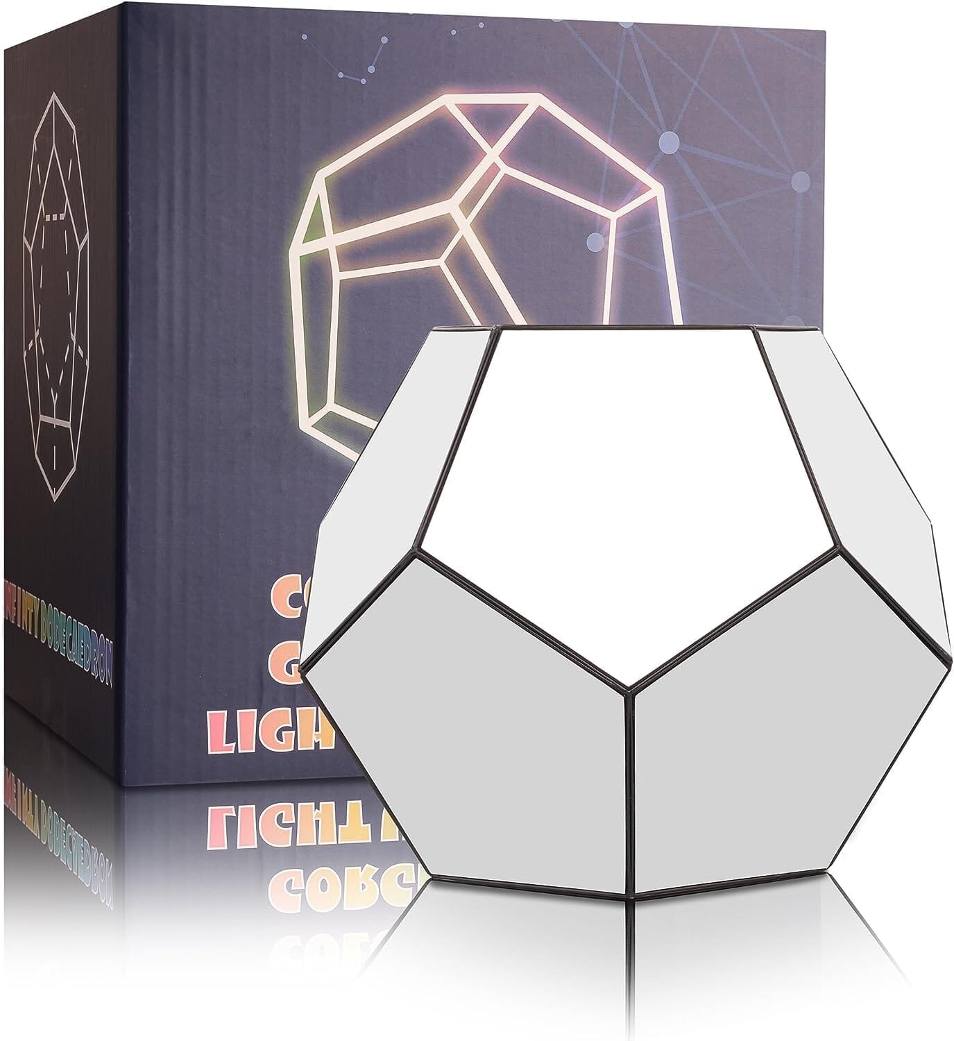 Dodecahedron InfinityGlow LED Lamp with remote