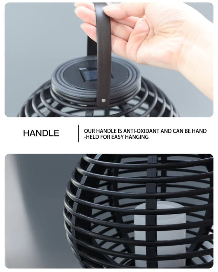 Rattan Teardrop Outdoor Light (Solar)