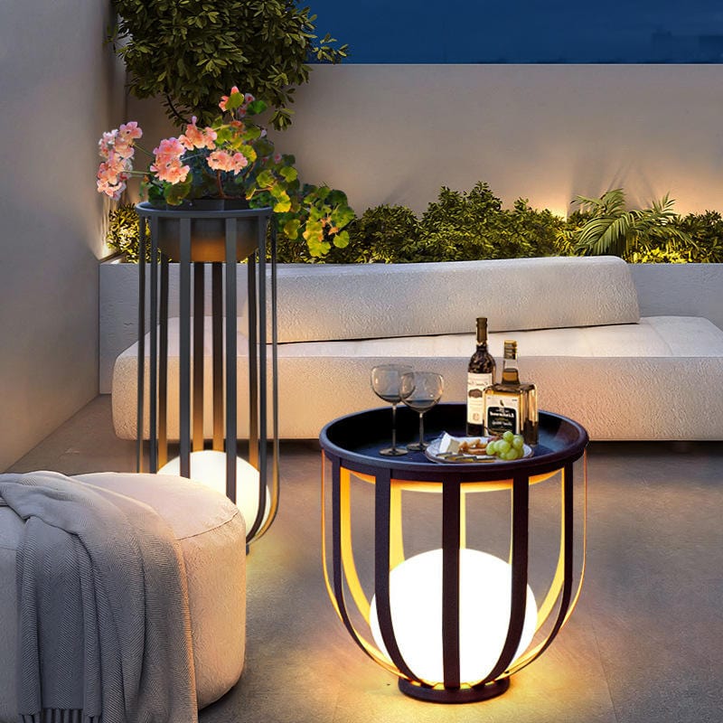 outdoor solar lights for plant pots Flower Pot Lamp (Outdoor Solar)