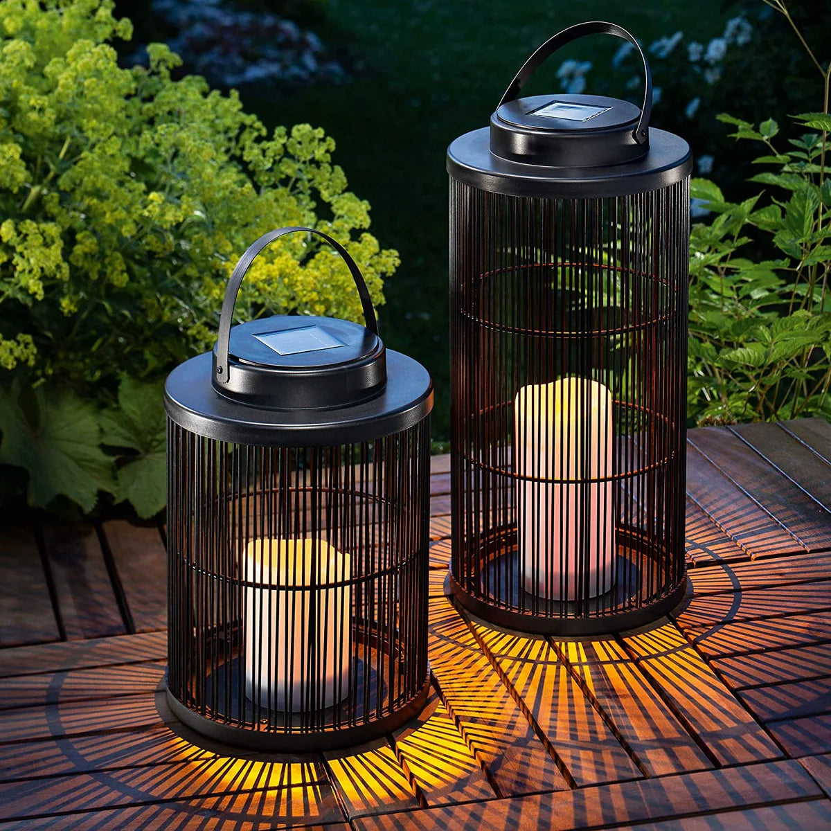 Lantern Sora Weave Light (Solar) – Rustic Charm for Your Outdoor Space