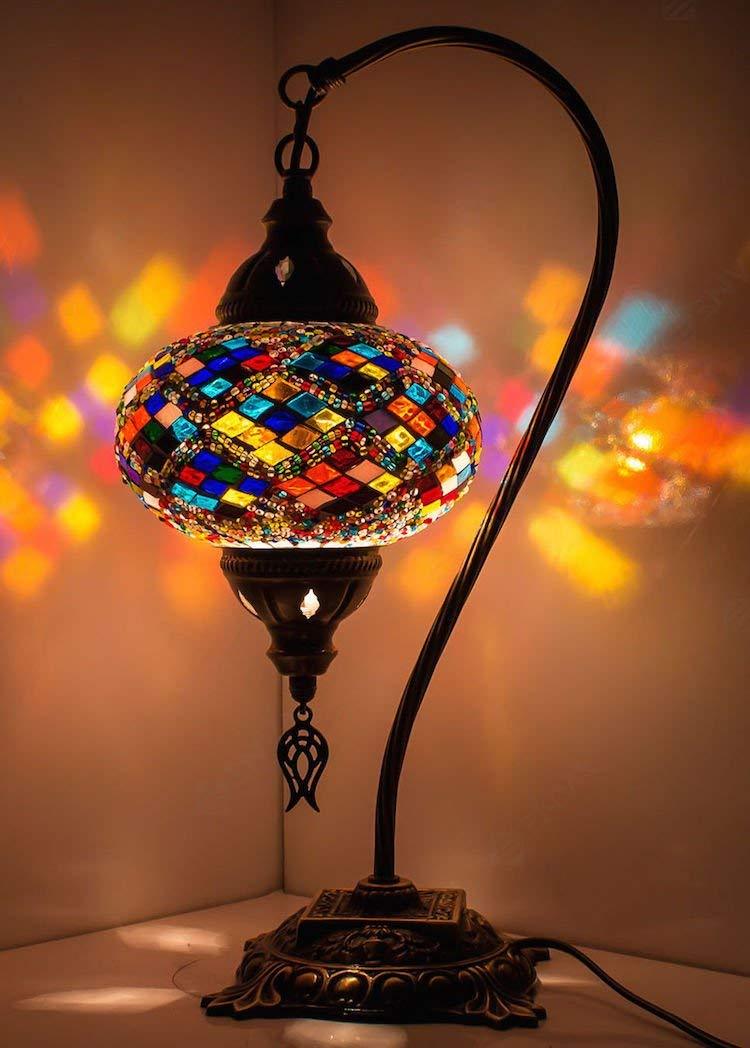 HANDMADE MOSAIC SWAN LAMP (FREE AND FAST EXPEDITED 5 DAY SHIPPING)