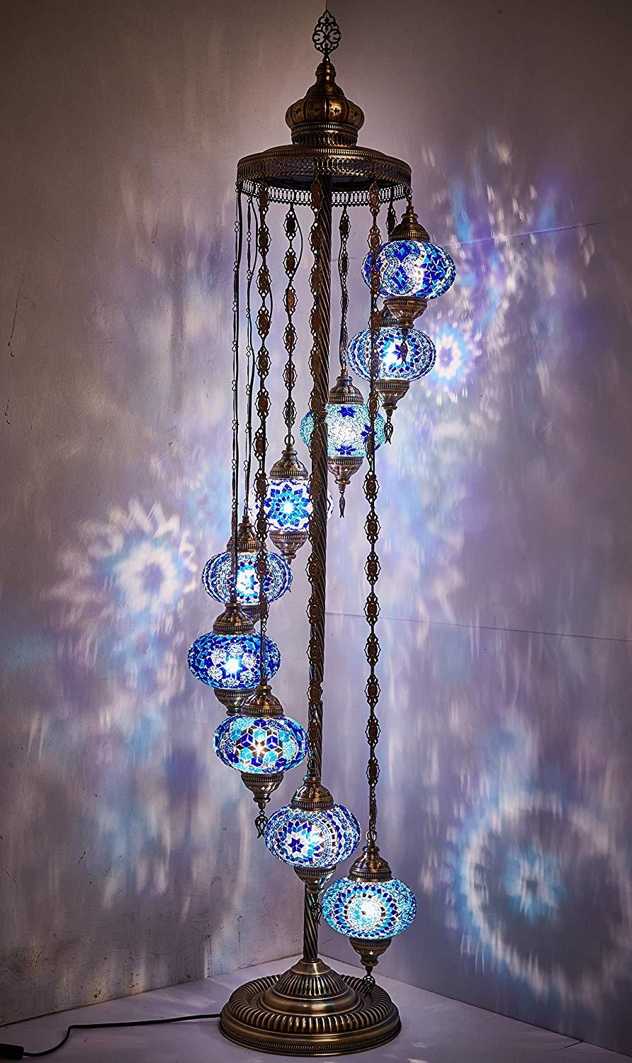 *HANDMADE* MOSAIC 9 BIG GLOBES DIFFERENT COLOR ARRANGEMENTS