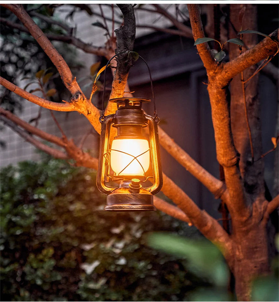 Rustic led lanterns -  LED Vintage Kerosene Lamp
