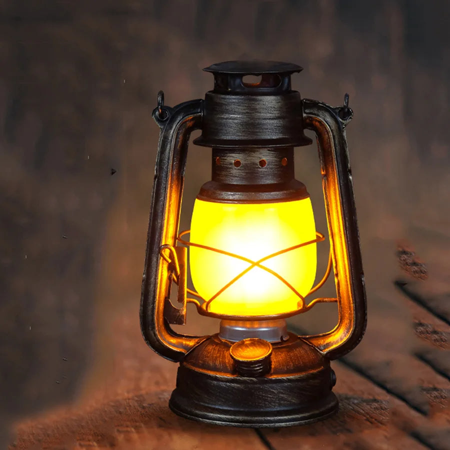 Rustic led lanterns -  LED Vintage Kerosene Lamp