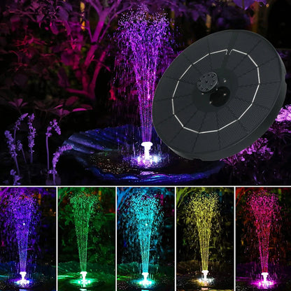 Solar Powered LED Water Fountain