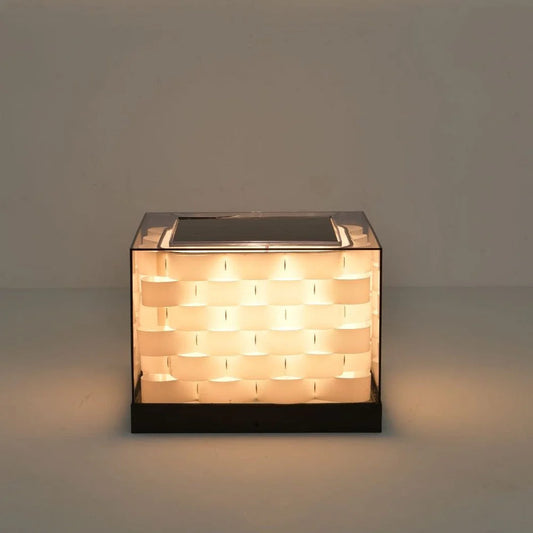 Cubed Weave Outdoor Light (Solar) – Sophistication Meets Sustainability
