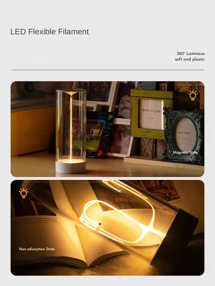 (BOGO OFFER  TODAY ONLY BUY 1 GET 2ND 50% OFF) Shape Shifting MagnetLED Bedside Lamp