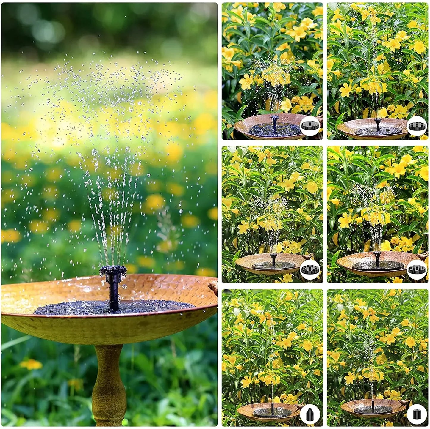 Solar Powered LED Water Fountain