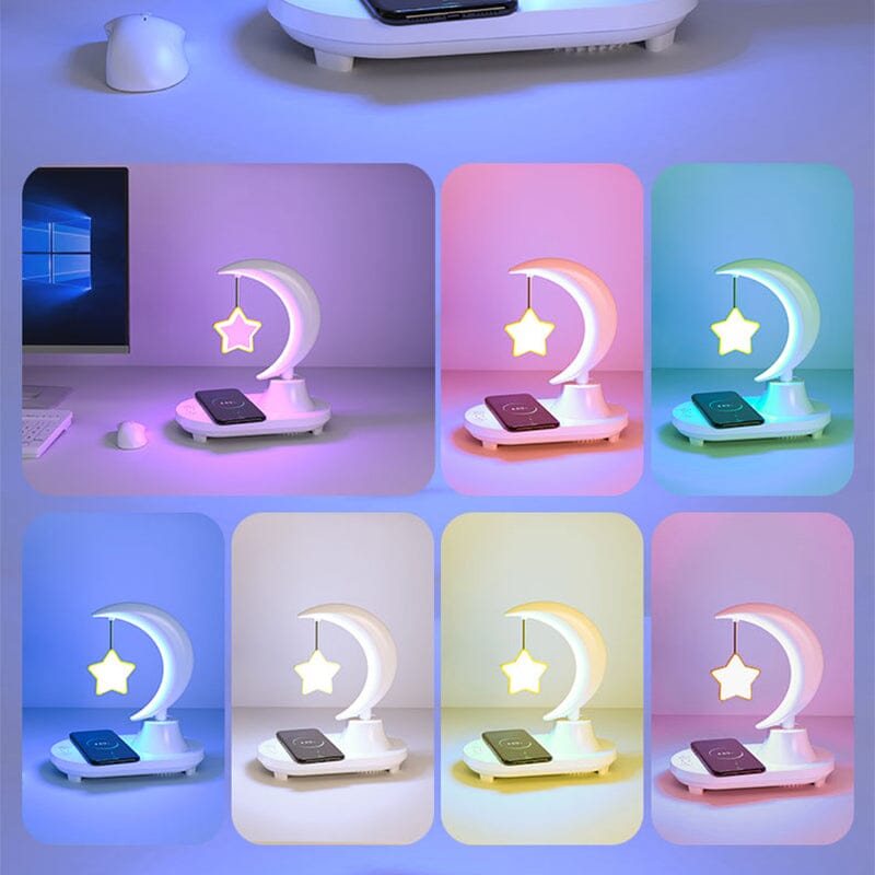 (ALMOST SOLD OUT) Enchanted Glow: Wireless Charging 7 Color Changing Night Light with BT Music Speaker