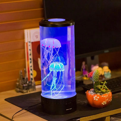 LED Jellyfish Aquarium Lamp Night Light USB Powered