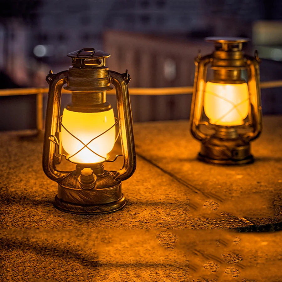 Rustic led lanterns -  LED Vintage Kerosene Lamp
