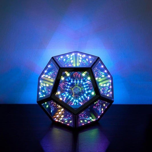 Dodecahedron Infinity Glow Lamp with remote