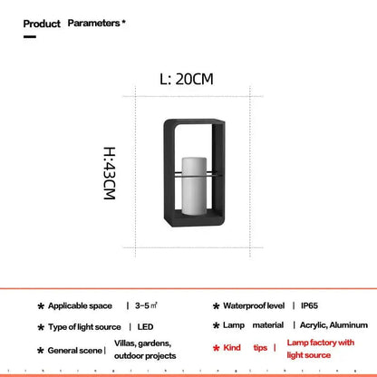 Garden Lantern (Solar) – Illuminate Your Outdoor Space with Modern Elegance