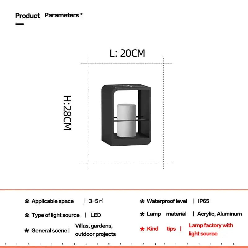 Garden Lantern (Solar) – Illuminate Your Outdoor Space with Modern Elegance