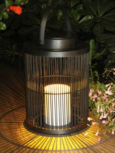 Lantern Sora Weave Light (Solar) – Rustic Charm for Your Outdoor Space