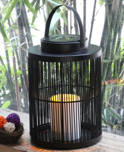 Lantern Sora Weave Light (Solar) – Rustic Charm for Your Outdoor Space