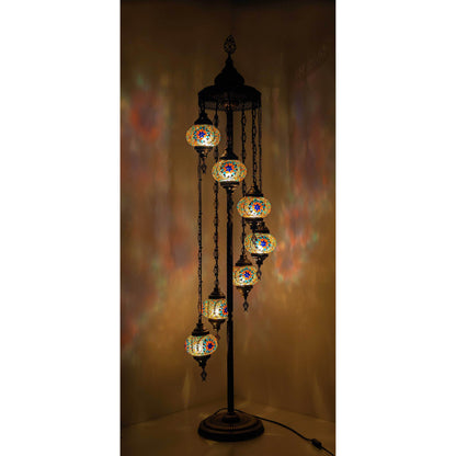 *HANDMADE* MOSAIC 7 BIG GLOBE LAMP DIFFERENT COLOR ARRANGEMENTS