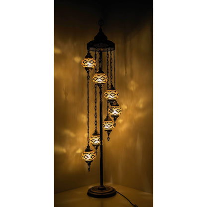 *HANDMADE* MOSAIC 7 BIG GLOBE LAMP DIFFERENT COLOR ARRANGEMENTS
