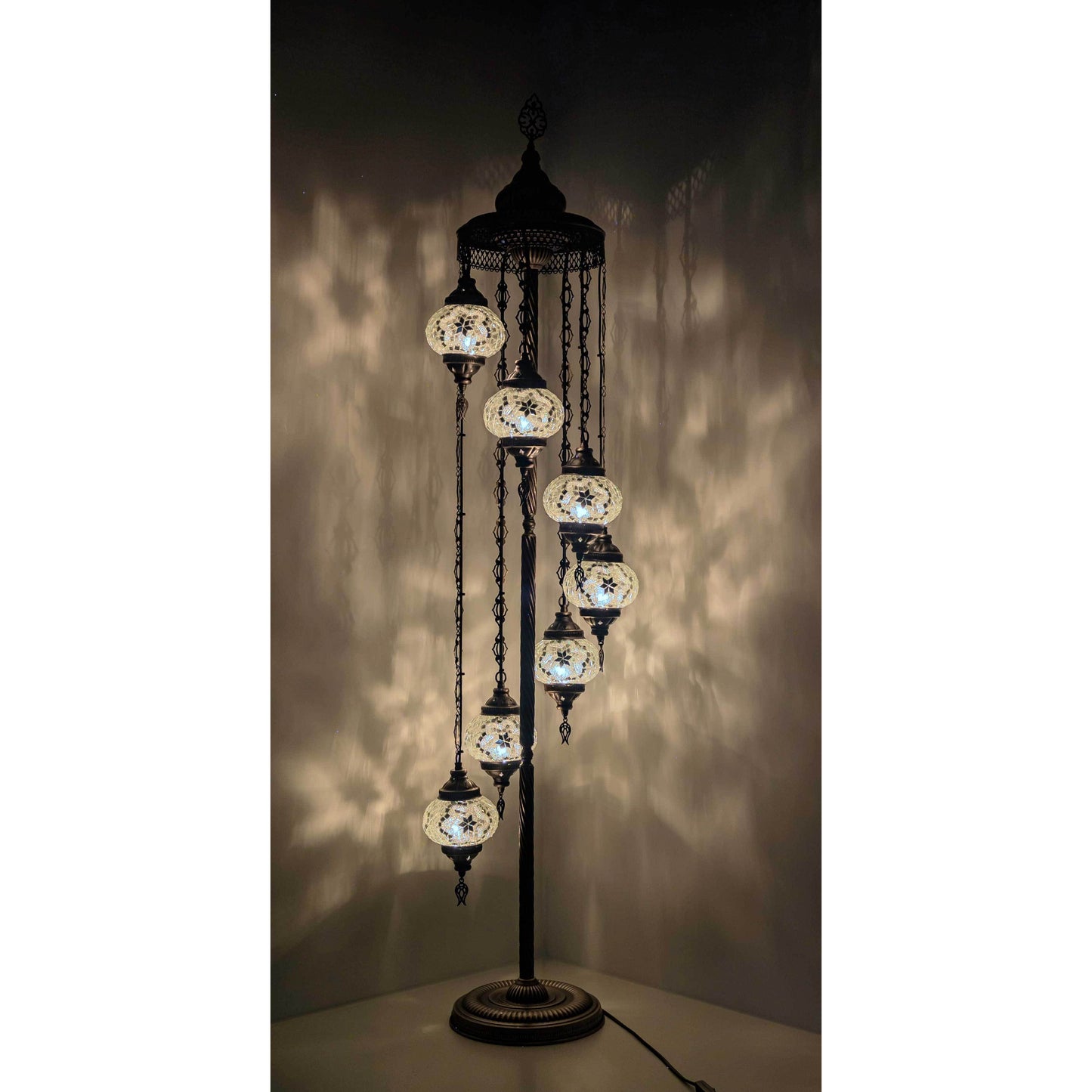 *HANDMADE* MOSAIC 7 GLOBE LAMP DIFFERENT COLOR ARRANGEMENTS