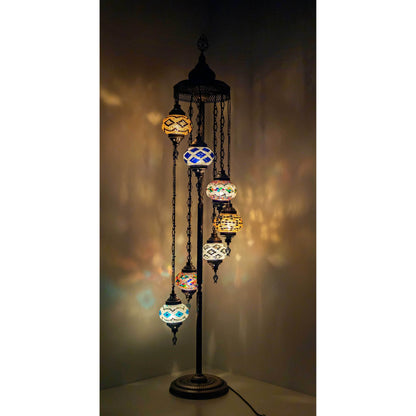 *HANDMADE* MOSAIC 7 GLOBE LAMP DIFFERENT COLOR ARRANGEMENTS