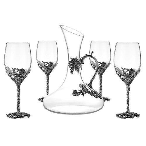 Handblown Crystal Wine Glasses Set