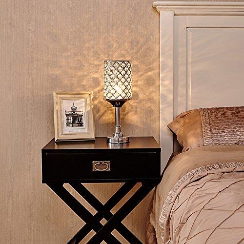 Clear Crystal Silver Table lamp