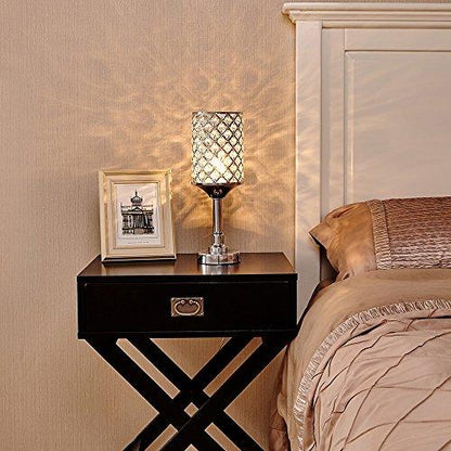 Clear Crystal Silver Table lamp