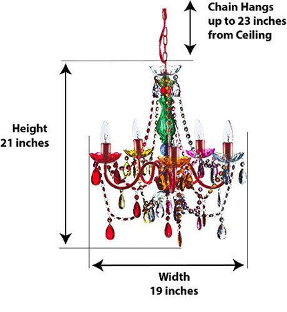 Original Gypsy Color 5 Light Chandelier