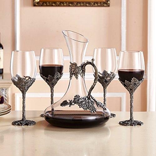 Handblown Crystal Wine Glasses Set