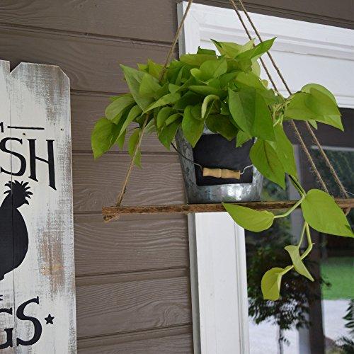 Handcrafter Hanging Swing Rope Floating Shelves, Set of 3