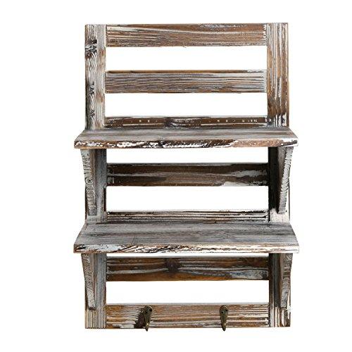 Rustic Wood Wall Mounted Organizer