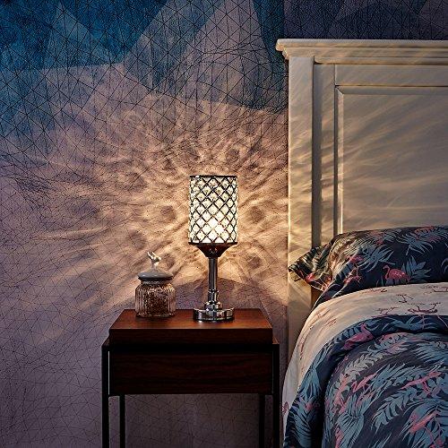 Clear Crystal Silver Table lamp