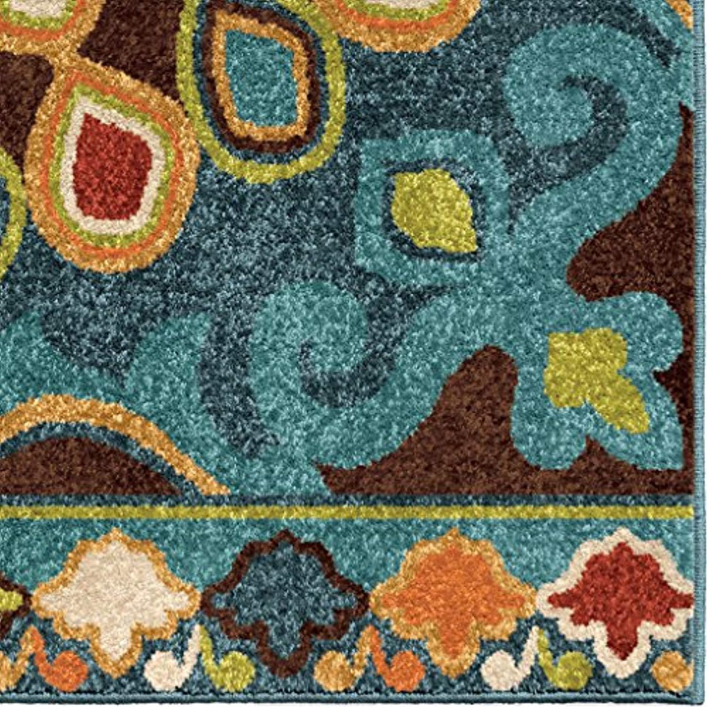 Contemporary Bohemian Indoor/Outdoor Stain Resistant Rug