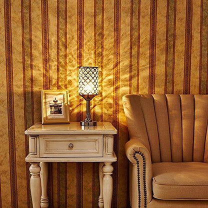 Clear Crystal Silver Table lamp
