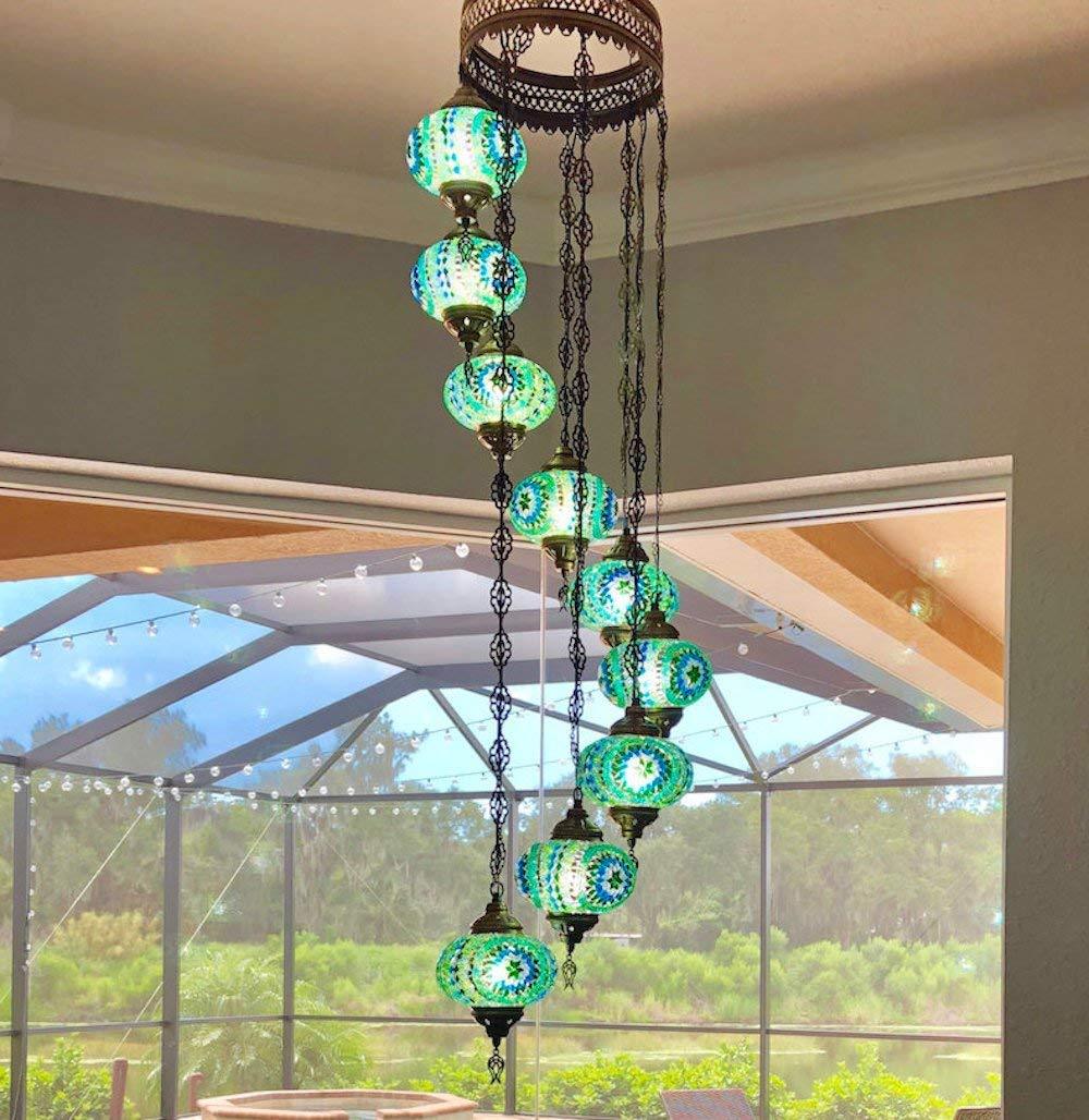 *HANDMADE* MOROCCAN SPIRAL CHANDELIER