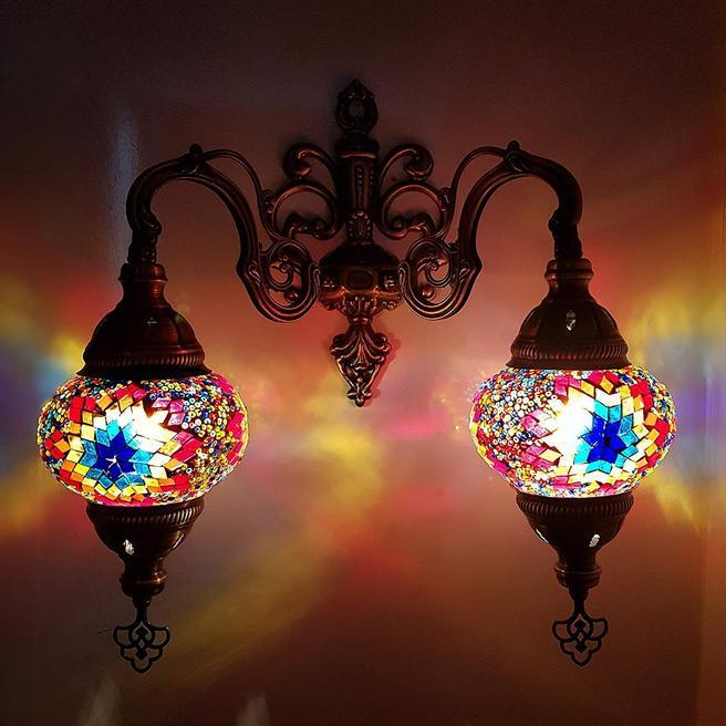 *HANDMADE* MOSAIC WALL LAMP
