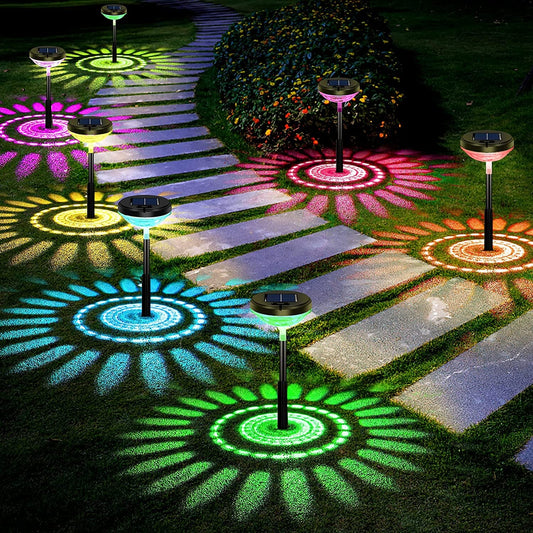 RainbowGlow Walkway Color Changing LED Solar Lights