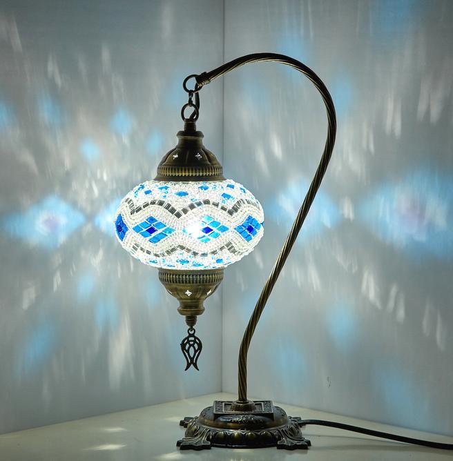 HANDMADE MOSAIC SWAN LAMP (FREE AND FAST EXPEDITED 5 DAY SHIPPING)