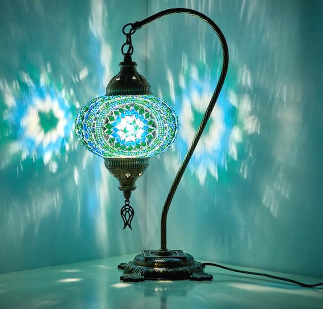 HANDMADE MOSAIC SWAN LAMP (FREE AND FAST EXPEDITED 5 DAY SHIPPING)