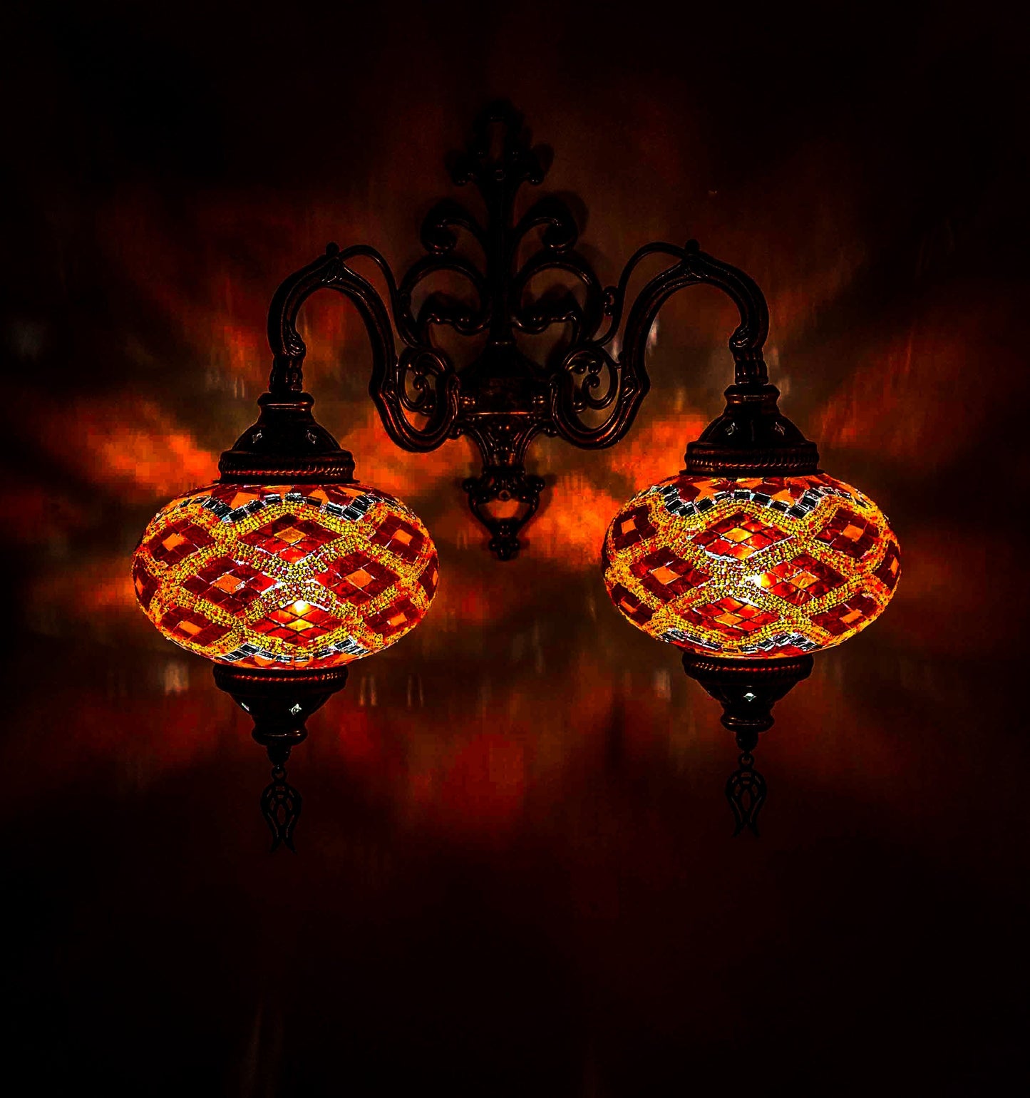 *HANDMADE* MOSAIC WALL LAMP