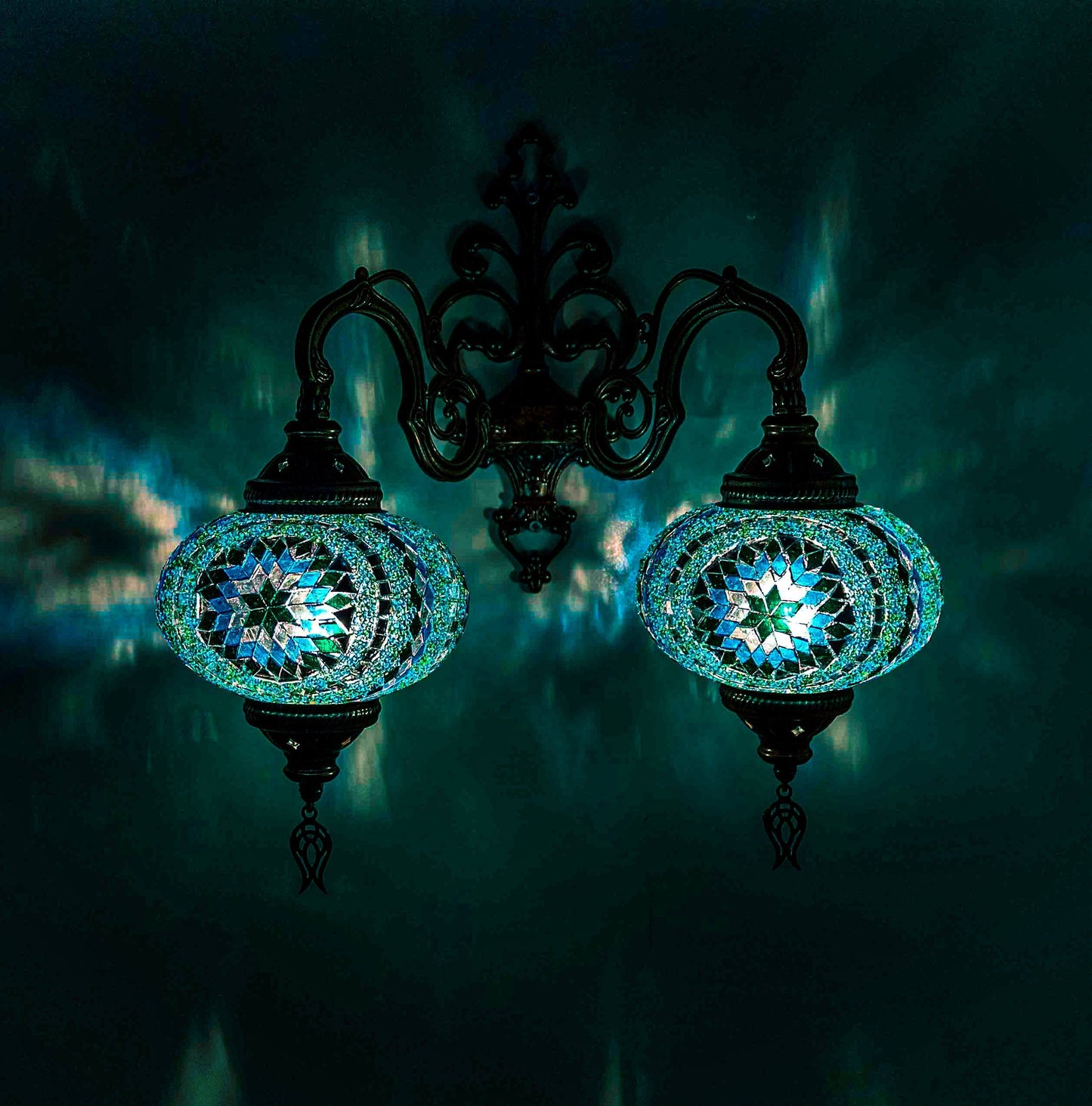 *HANDMADE* MOSAIC WALL LAMP